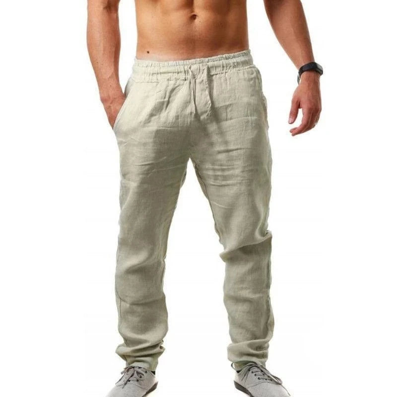 ZERRA Artistik Oversize Keten Pantolon