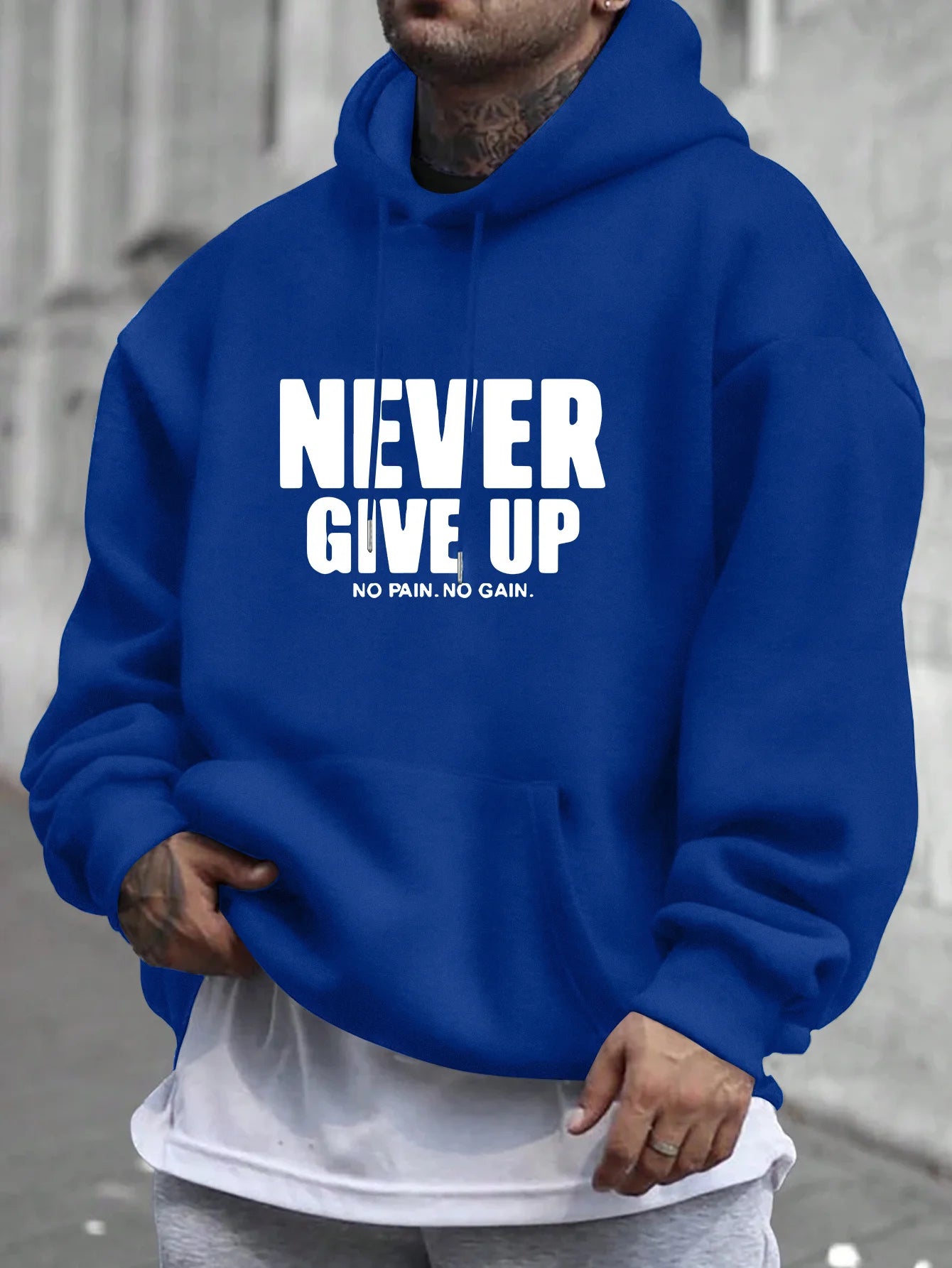 ZERRA "Never Give Up" Polar Hoodie