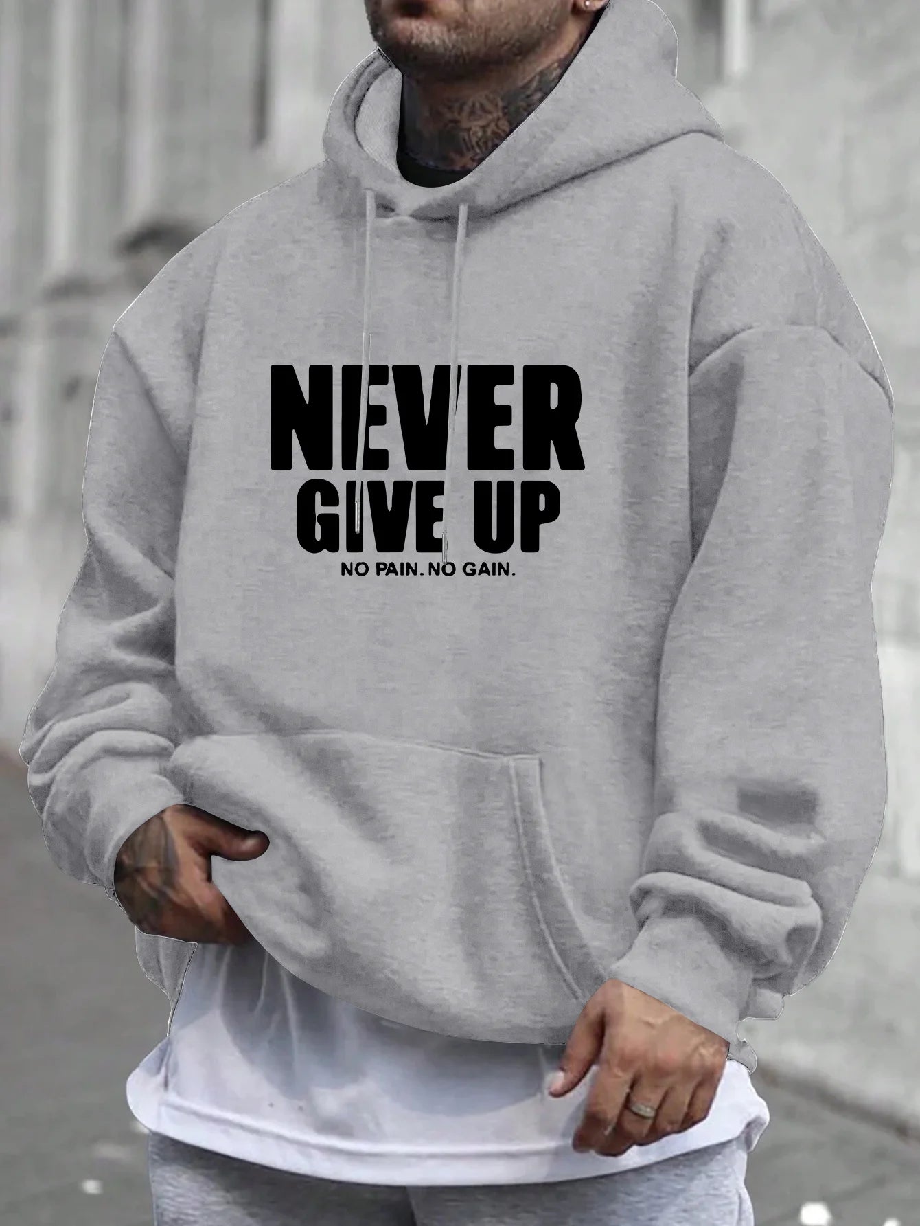 ZERRA "Never Give Up" Polar Hoodie