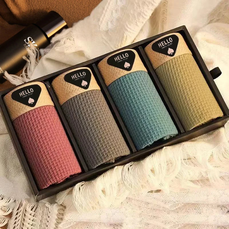 Erkek İpek Boxer Büyük Beden (4'lü Paket)