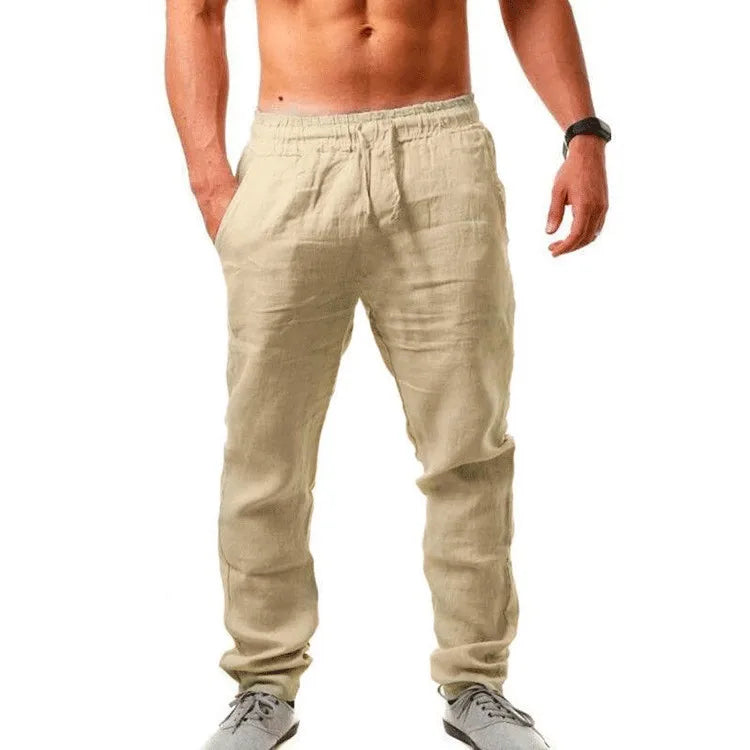 ZERRA Artistik Oversize Keten Pantolon