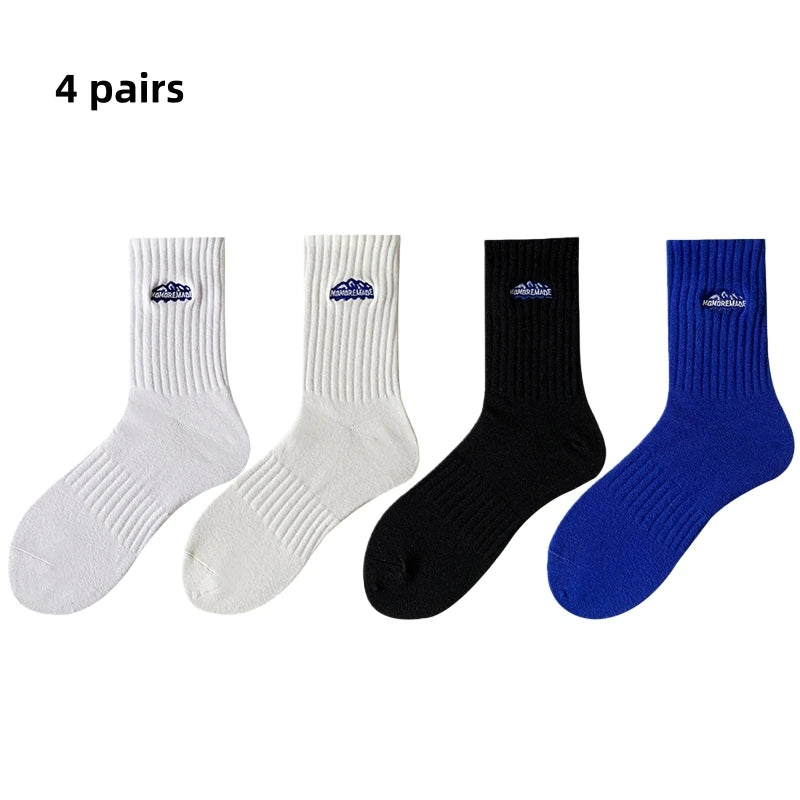 Erkek Retro Orta Boy Çorap (4'lü Paket)