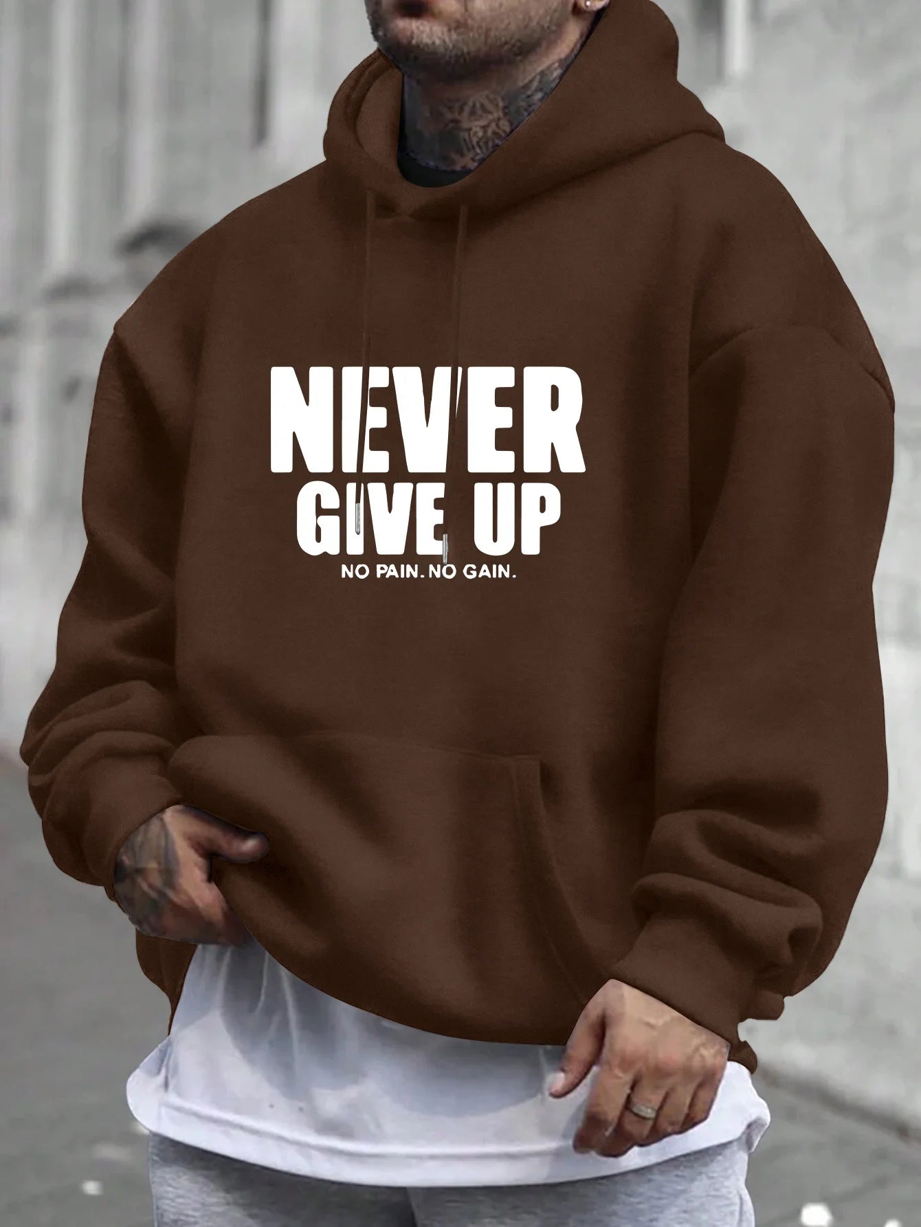 ZERRA "Never Give Up" Polar Hoodie