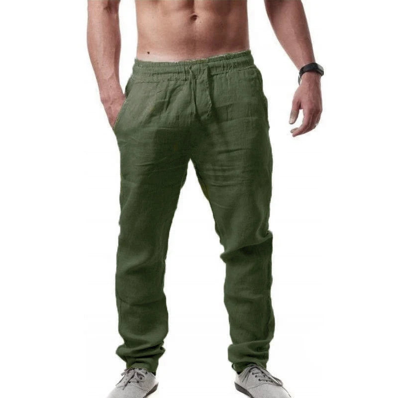 ZERRA Artistik Oversize Keten Pantolon
