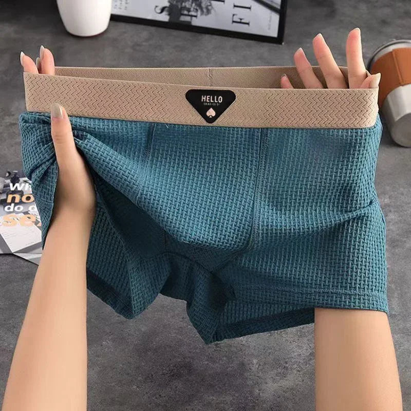Erkek İpek Boxer Büyük Beden (4'lü Paket)
