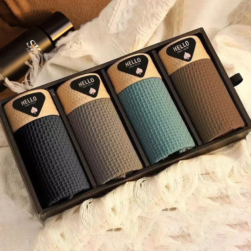 Erkek İpek Boxer Büyük Beden (4'lü Paket)