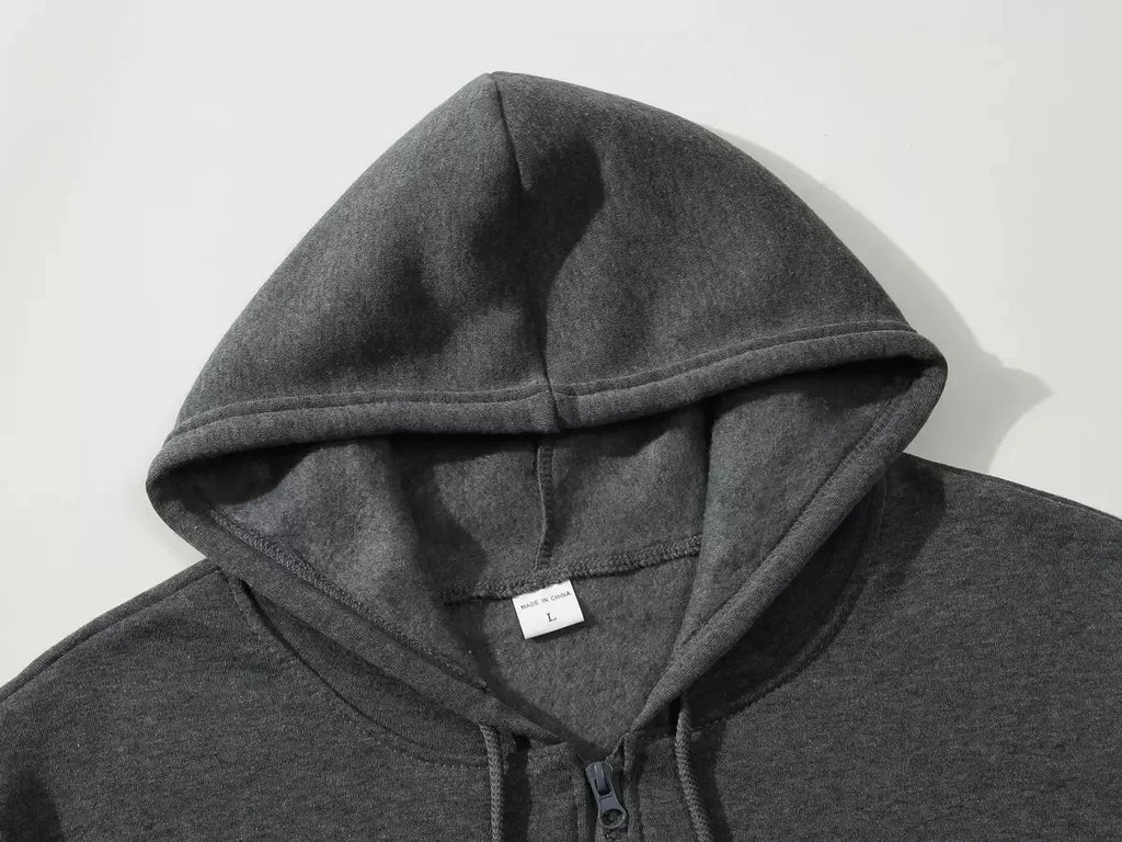 ZERRA Y2K Grafik Fermuarlı Hoodie