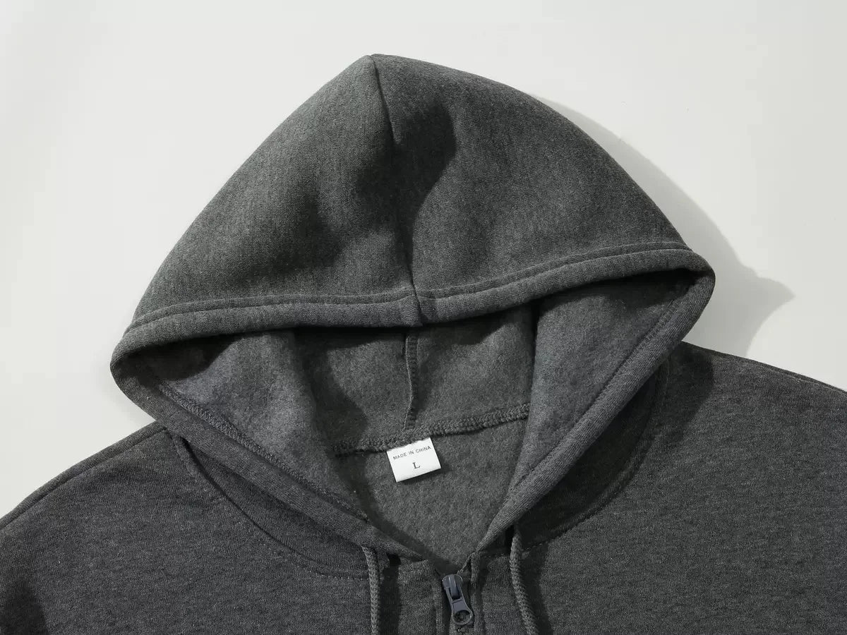 ZERRA Y2K Grafik Fermuarlı Hoodie