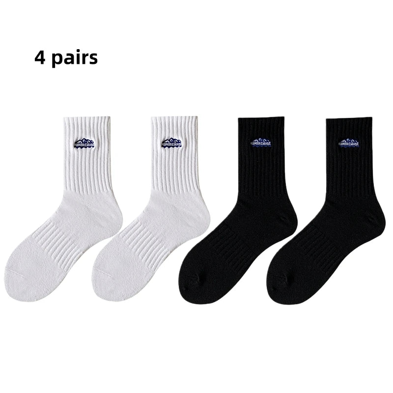 Erkek Retro Orta Boy Çorap (4'lü Paket)